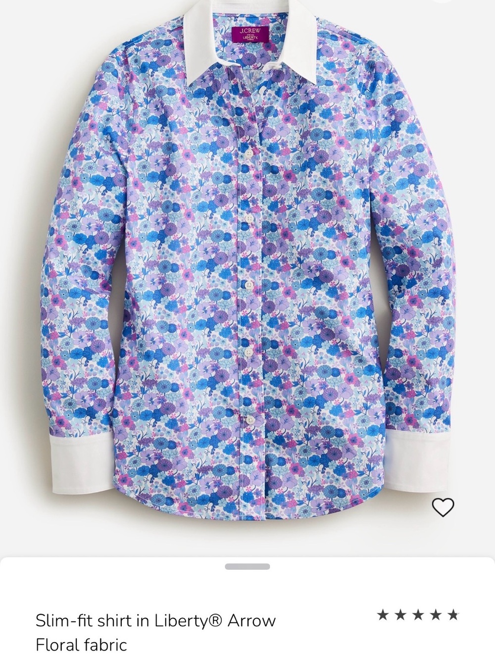 EUC J Crew Retail Slim Fit Shirt in Liberty Arrow Floral. Size 14.